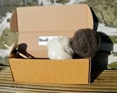 Drop Spindle Kit, Learn to Spin, 50g (1.8oz) roving, a spindle and beginner instructions