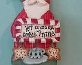 Wood Hand Painted Santa Claus Holiday Christmas Decoration - Ornament