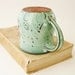 Stoneware Mug - Ceramic Coffee Cup in Aqua Mist OOAK - French Country Dinnerware - Ready to Ship