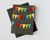 Rainbow Bunting Flag Notecard