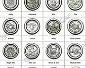 100pcs Ready Made Self Adhesive Sealing Wax Sticker - Your selected logo & color