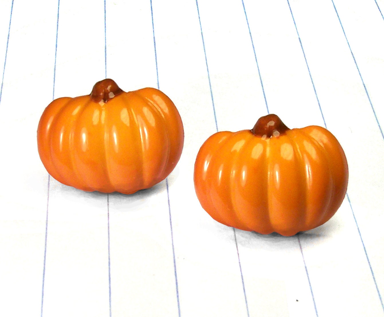pumpkin earrings - pumpkin studs - pumpkin jewelry - pumpkin - autumn earrings - autumn studs - autumn jewelry - autumn - orange - fall