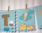 Customized Deluxe Baby Shower Banner - Dog Puppy Clothes Line Theme - you select colors - FREE SHIPPING