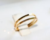 Double Gold - Set of 2 - Block Texture (STERLING SILVER)