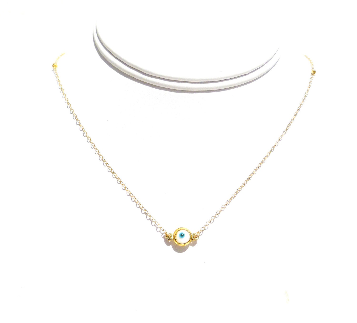 Evil Eye Necklace,14kt Gold Filled Chain, Evil Eye Jewelry, Evil Eye Charm