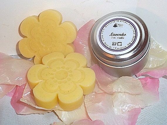 Gift set - rose petal soaps, lotion bars, candle, perfect for hostess, teacher, coworker gifts, Mothers Day