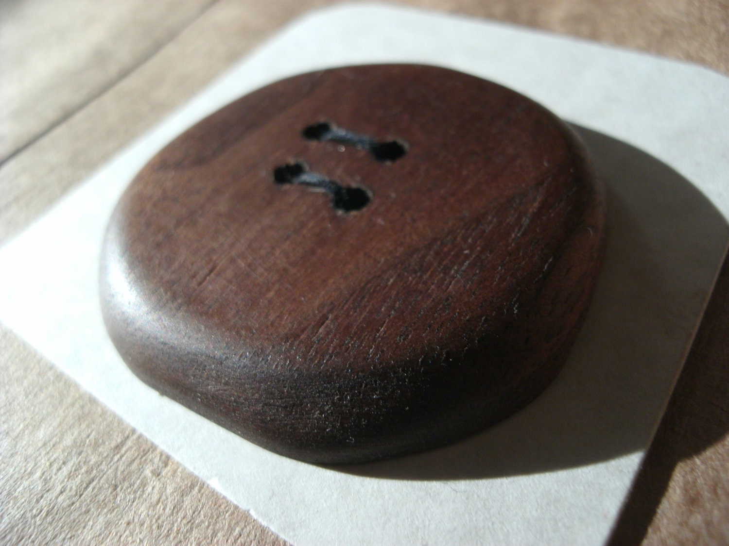 Large Wood Button Black Walnut  (1 3/4 inch)