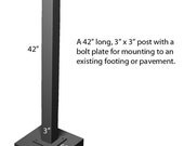 Mailbox Post - Concrete Mounting Option
