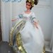 OOAK Barbie Gown Halloween Period Costume Ivory Antebellum Style with Hoop Skirt Collector's Item
