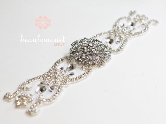 Bridal Sash Belt VICTORIA Crystal Rhinestone Bridal Belt - ON SALE