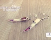 Nebula Earrings. Stardust earrings. Bottle Earrings. Fang tusk earrings. Dracula vampire bite. Galaxy
