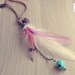 Long feather necklace Skull necklace Raw amethyst quartz Colorful Feather Necklace Bohemian tribal Feather Jewelry