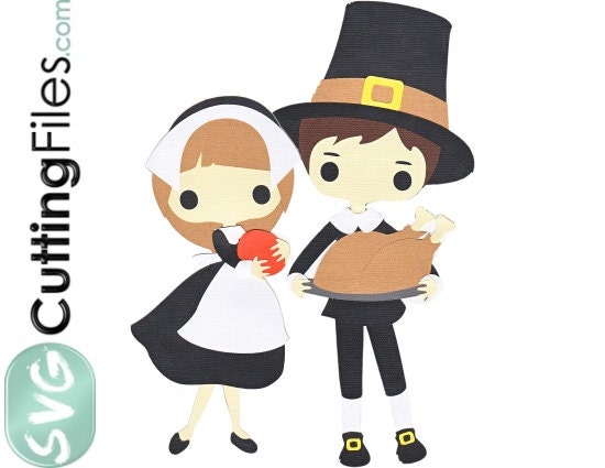 pilgrim boy and girl clipart - photo #23