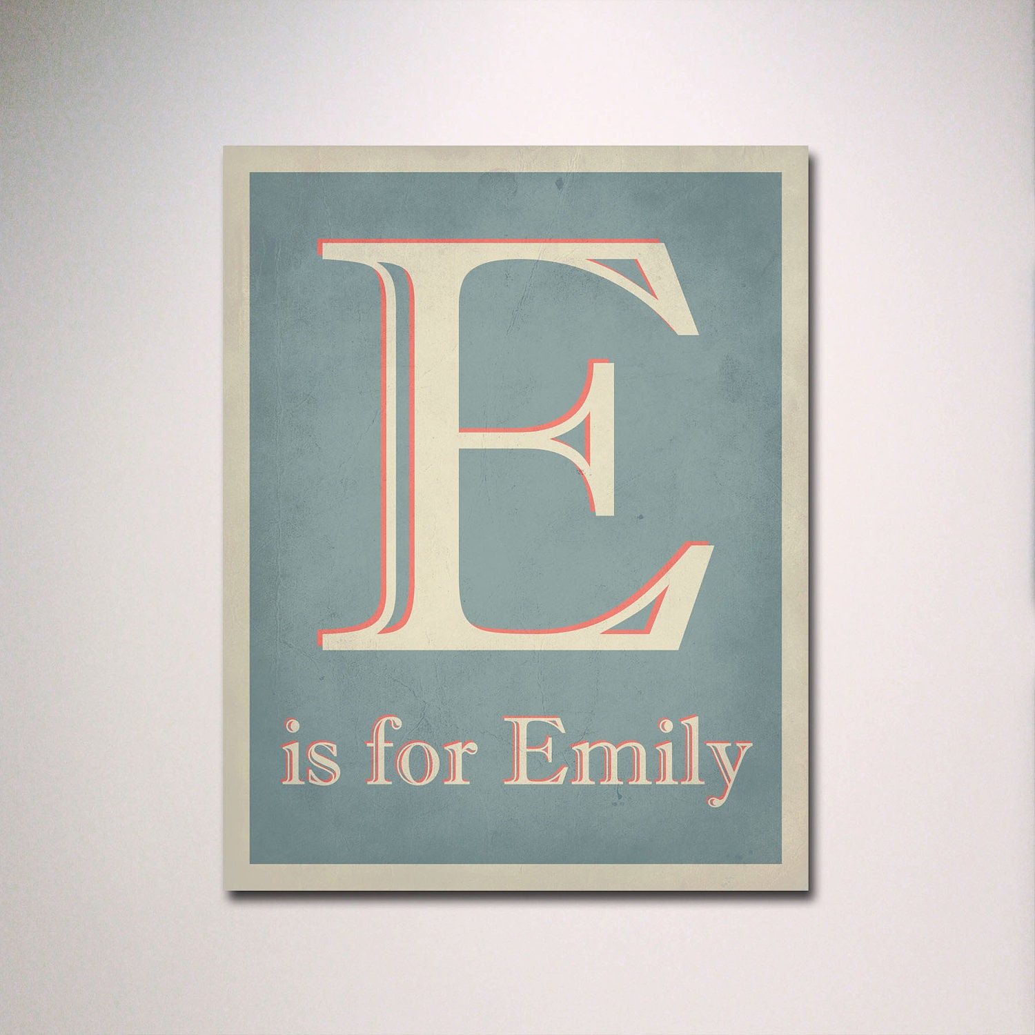 Personalized Baby Name Monogram 11" x 14" Poster / Nursery Art / Kids Room / Custom Design