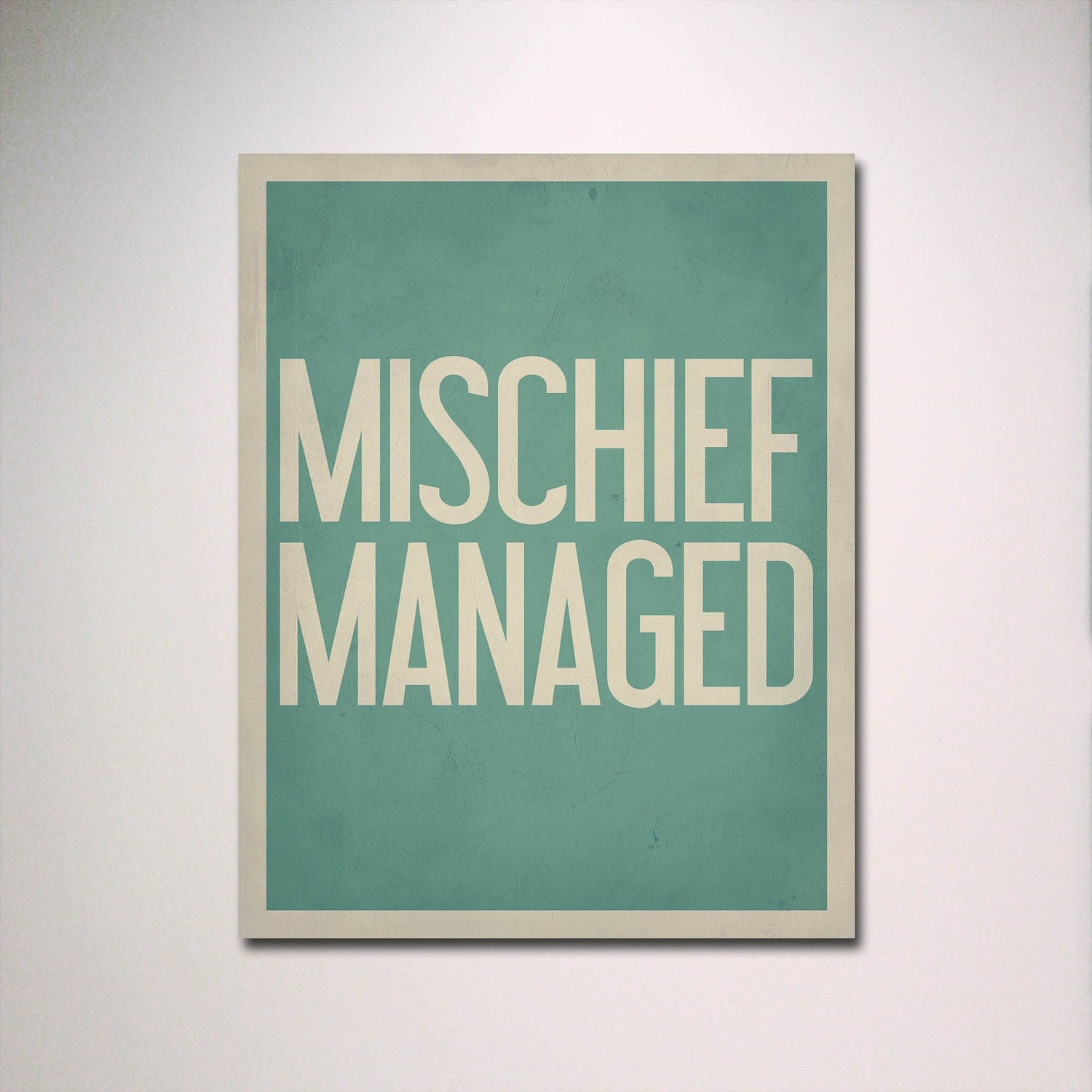 Typography Print / Mischief Managed 16" x 20" Poster / Wall Art / Harry Potter Inspired