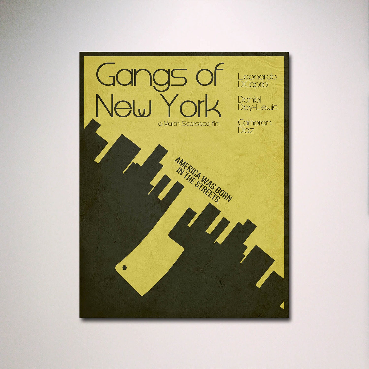 Gangs of New York Minimalist Movie Poster 11" x 14"