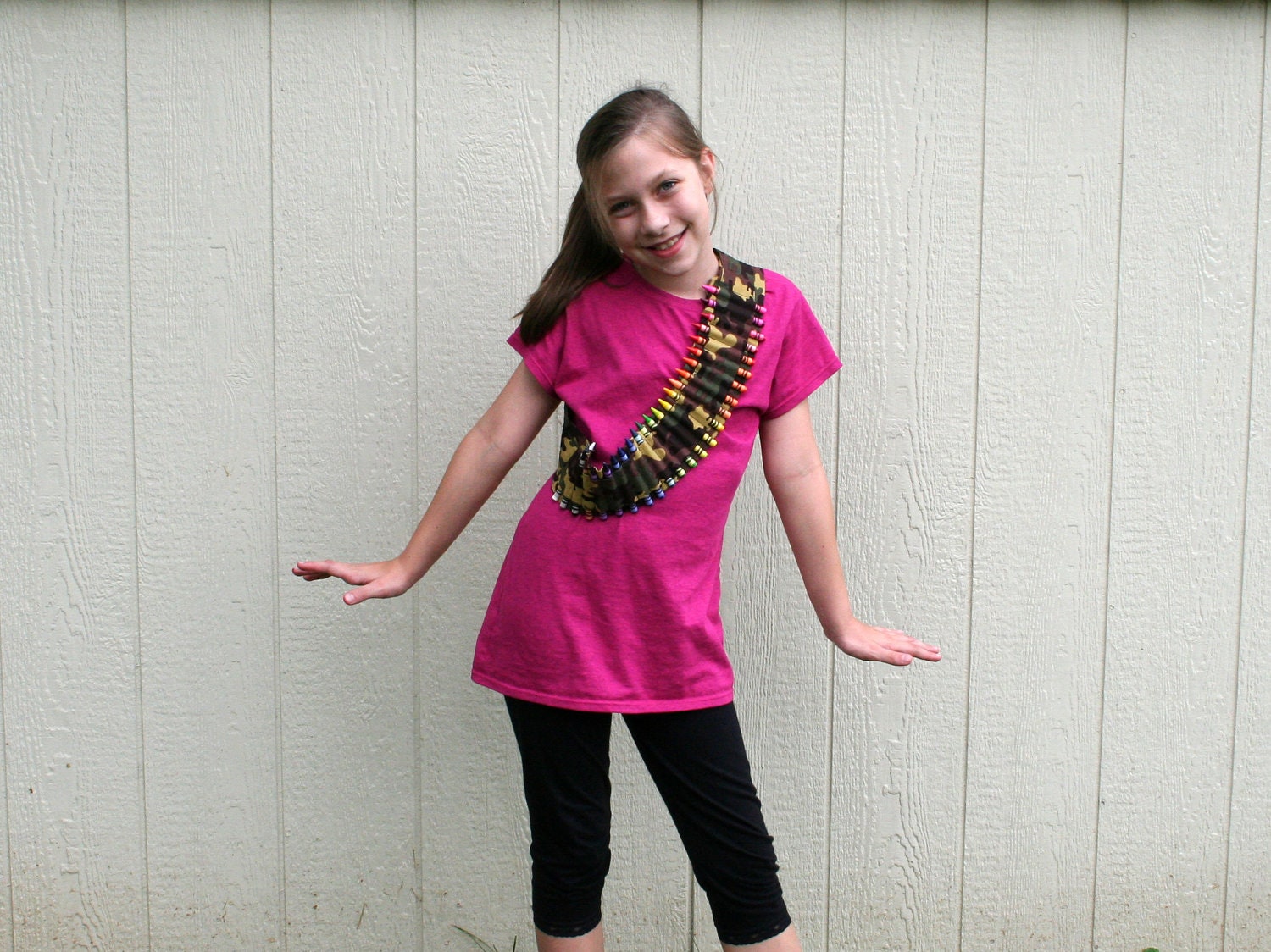 crayon ammo belt for kids -- camouflage