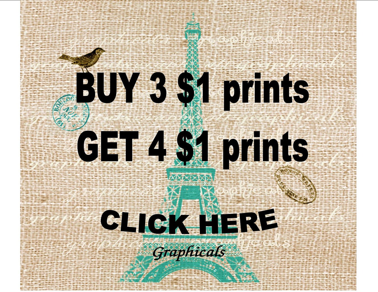 You Must Click here to Get  4 digital downloads for the price of 3.  List Item No.s in Notes at purchase. Transfer Burlap Decoupage