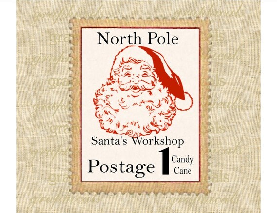 North Pole Santa s Workshop Postage Digital Download By Graphicals North Pole Santa s Workshop Postage Digital Download By Graphicals