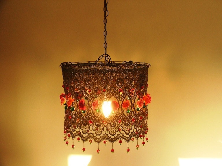 Anat Bon's Lighting - Dangling Tea Rose Lighting