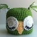 Sleeping Baby Bird Hat - Green Baby Chick Hat
