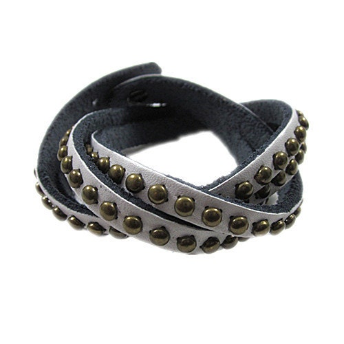 Punk Rock White Leather Bracelet Couple Bracelet Women Bracelet Men Leather Bracelet Bracelet Cool Bracelet Mens Bracelet 1065S