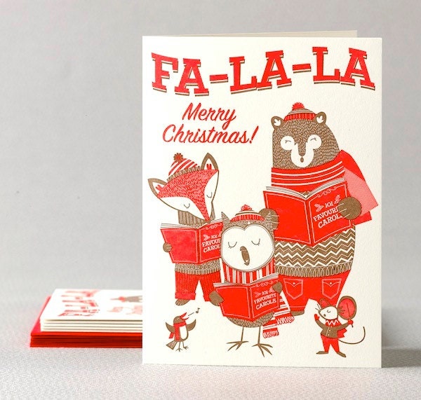caroling creatures card caroling creatures card