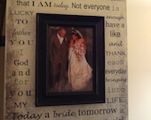 Personalized Frame Fathers Day Gift Wedding 13 x 22 Letter to Dad Father of the Bride Custom Birthday Anniversary