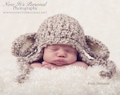 Crochet Hat PATTERN - Little Lamb Earflap Hat Crochet Pattern - Instant Download PDF 127 - Newborn to 12 Months - Photography Prop Pattern