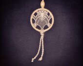 All Laced in White Dreamcatcher Necklace