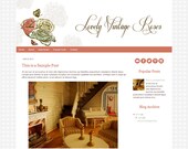 Premade Blogger Template: Vintage Roses