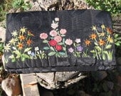 Clearance-vintage Silk Brocade Hand Embroidered Clutch