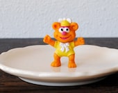 1980s Muppet Baby Fozzie the Bear Miniature, Jim Henson Muppets Hard Plastic Vintage Toy Figurine