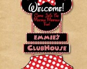 Minnie Mouse inspired DELUXE WELCOME sign - PERSONALIZED - Print & Assemble yourself