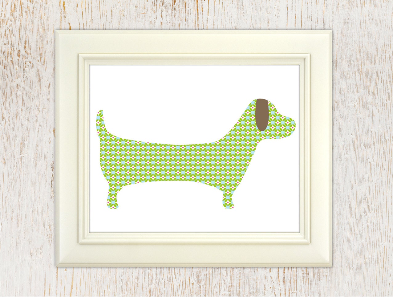 Digital File Printable Dog  Poster 10"X8", Nursery Wall Art,  Kids Room Decor, Download And Print