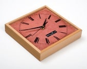 Wooden Wall Clock Mild Red