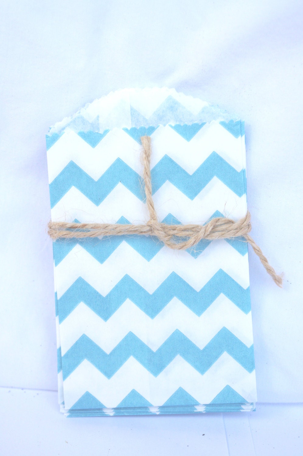 Tiny CHEVRON Bags--aqua--party favors--gifts---weddings--showers--20ct- Il_170x135