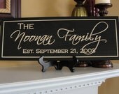 Personalized Family name signs Custom Wooden signs last name sign Engraved Custom wedding gift Established family sign Anniversary Plaque