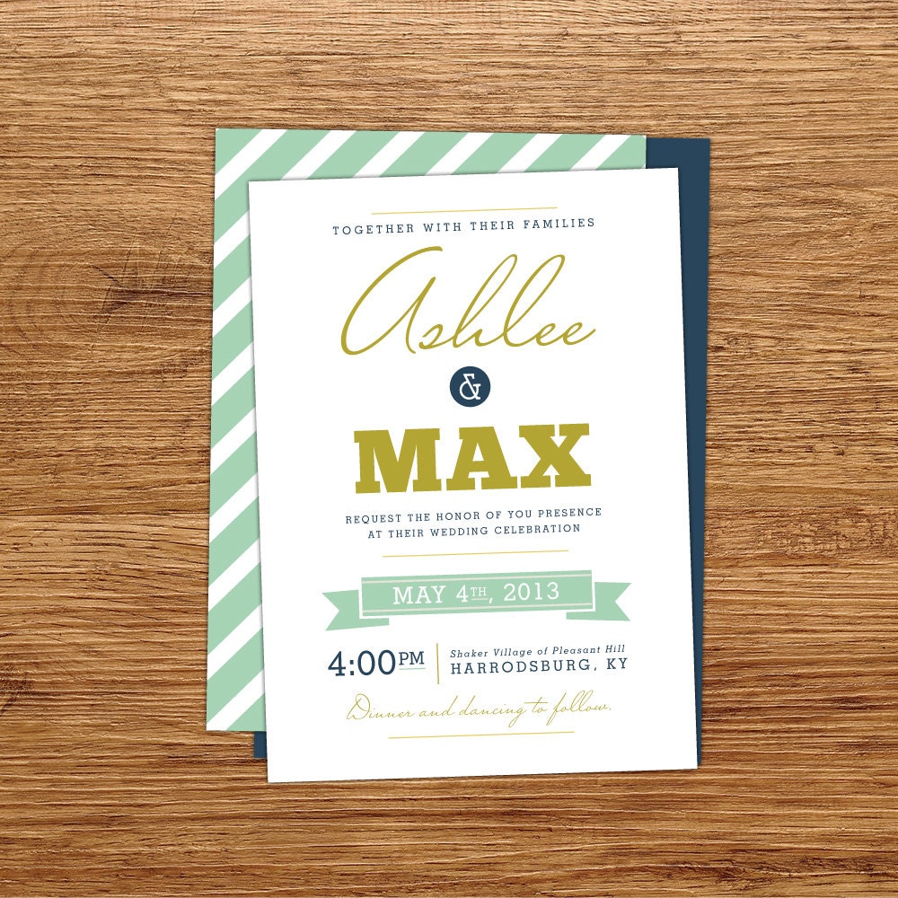 Fun Modern Wedding Invitation