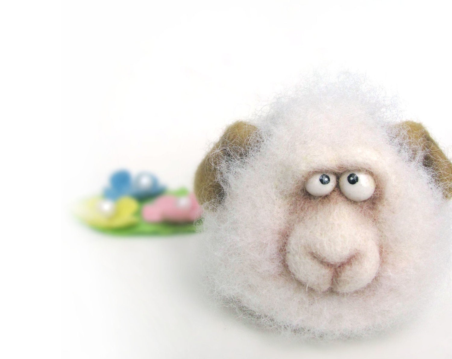 Needle Felted Toy - Little Sheep. Felt Toys.Holiday gift. Gift under 50. Mother's Day