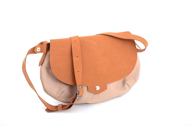 Gift Idea for christmas- Canvas bag with leather for her