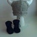 Viking Hat and Crochet Black Boots Set - Available in Newborn, Infant, and Toddler Sizes