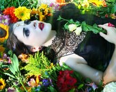 Steampunk lace collar neckpiece black bib collar necklace with silver chain epaulets epaulettes as featured on VOGUE.IT