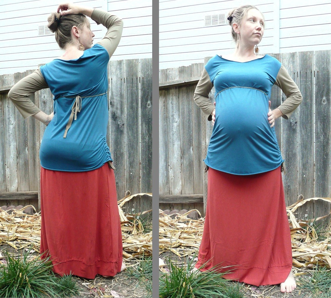 Maternity Top in Ultra-soft Bamboo Fabric - Pick Your Own Colors