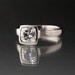 Moissanite Bezel Set Cushion Classic Solitaire Engagement Ring in Silver/Palladium