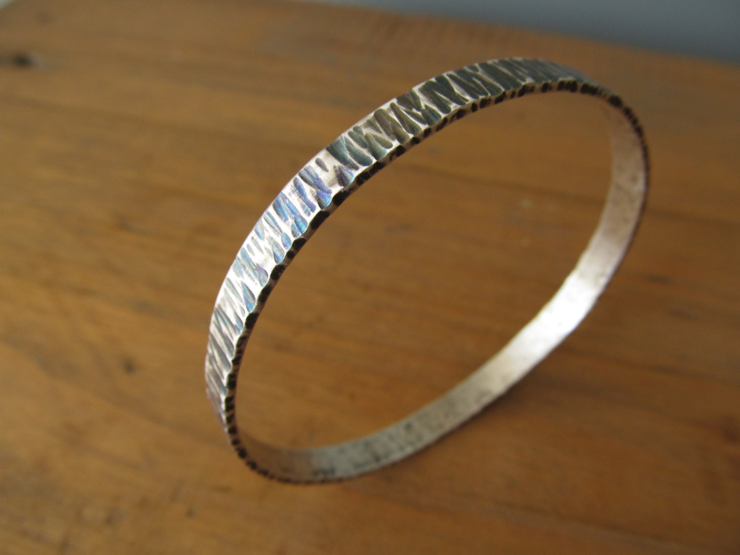 Hammered Sterling Silver Bangle