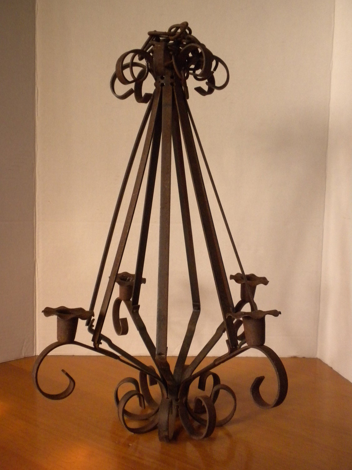 Vintage Candelabra Cast Iron Candelabra Rusty By Vintagebyclaudine