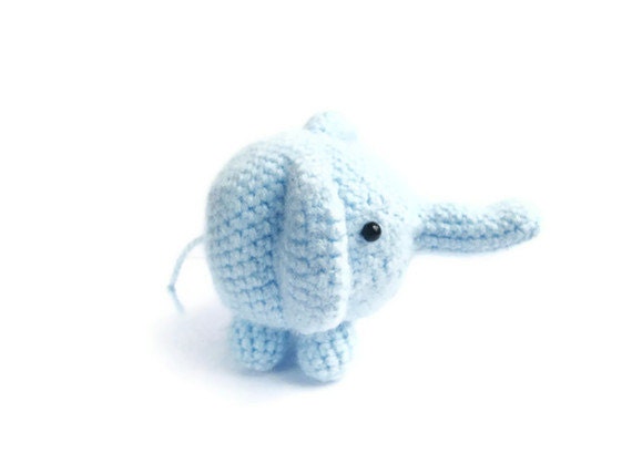 Crocheted elephant, cute elephant, baby elephant
