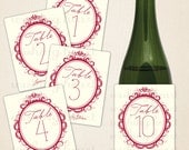 Personalized Waterproof Wine Bottle Labels for Wedding or Bridal Shower Table Numbers - 12 Labels Il_170x135