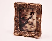 Witch on Broomstick Framed Photo 1-inch scale Dollhouse Miniature